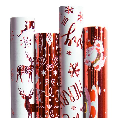 metallic christmas wrapping paper